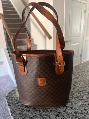 Céline Triomphe Macadam Tote Bag